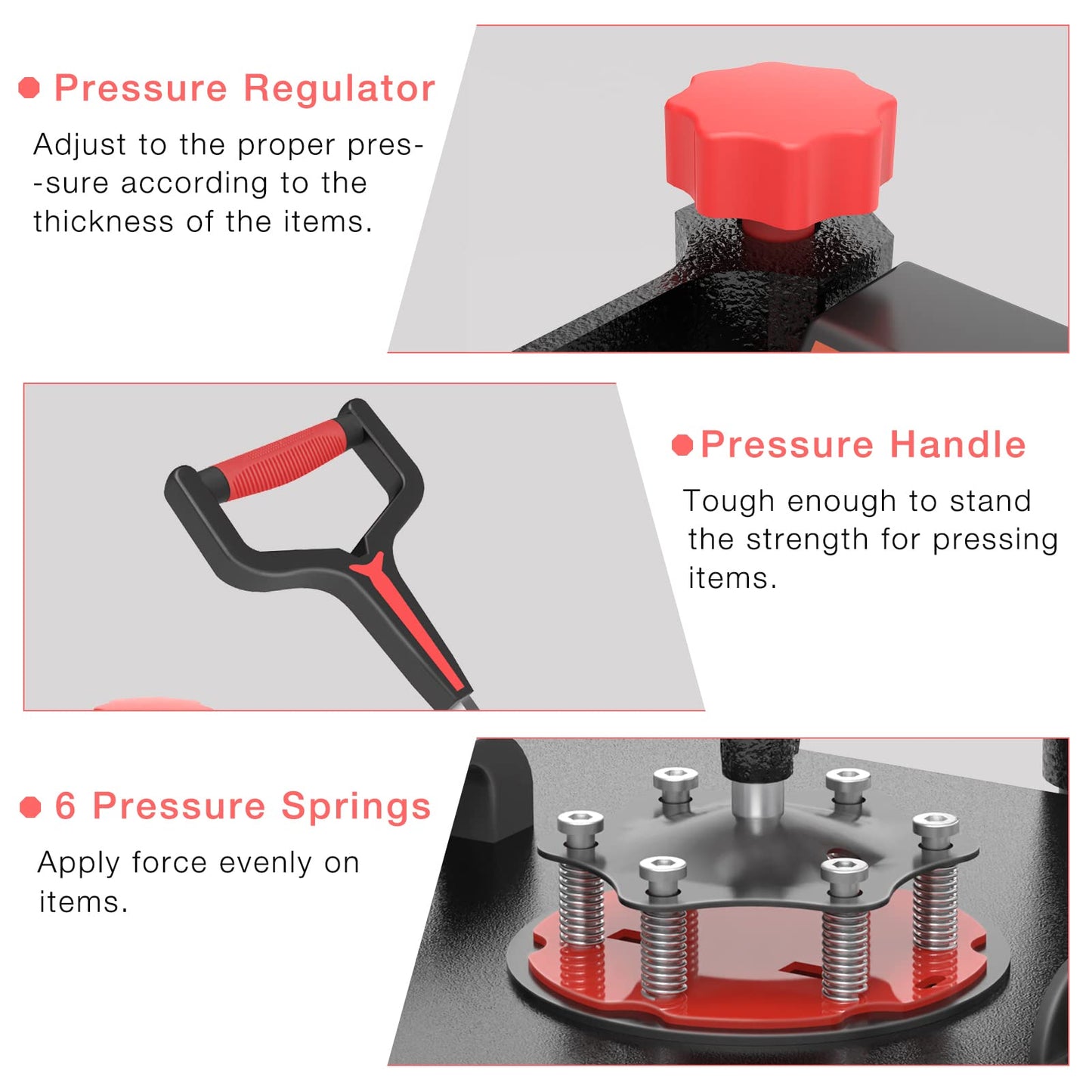 OIIEE Heat Press Machine 5 in 1 Combo Heat Press 15 x 15 Inch Heat Transfer Machine 360-Degree Swing Away Digital Shirt Printing Multi-function Heat Transfer Sublimation for T Shirts Mug Hat Plate Cap