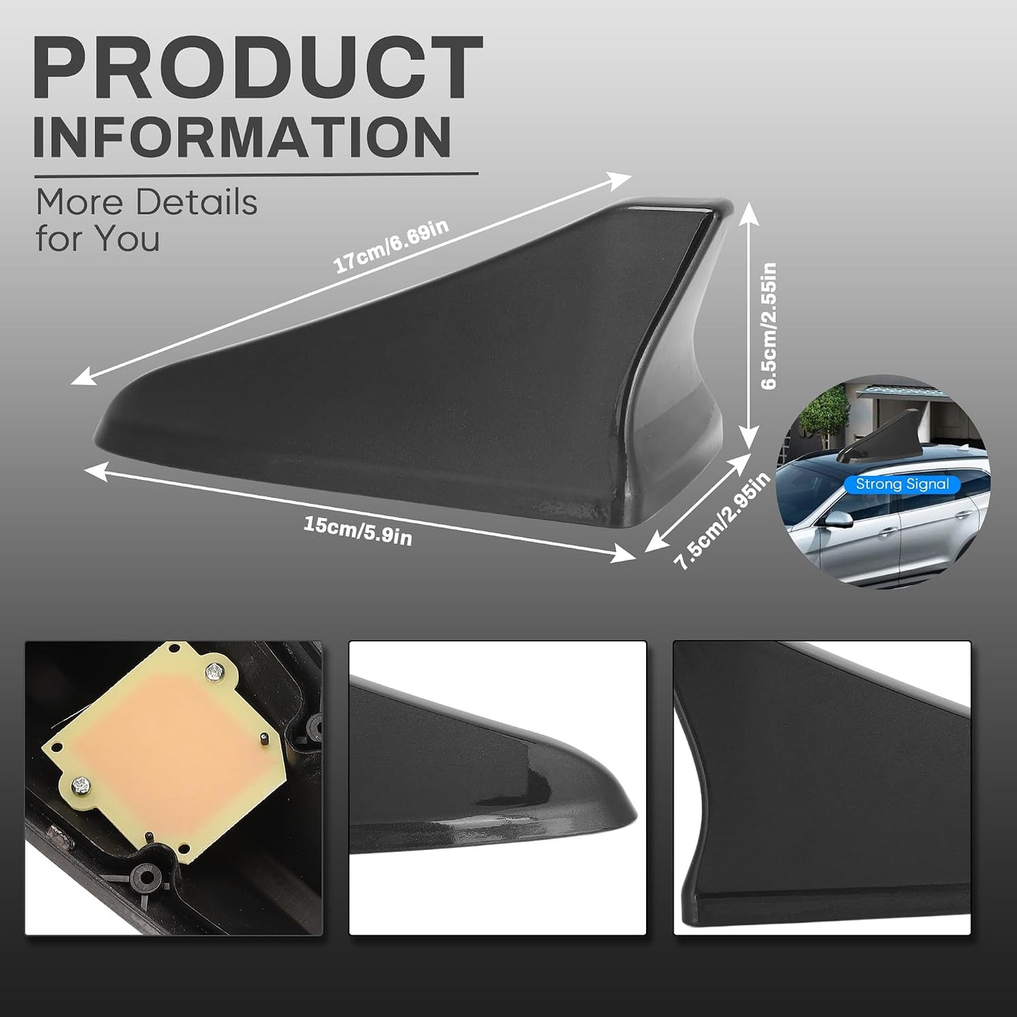Fydun 96219 D5000EBQK 20142020 Car Shark Fin Antenna Cover Roof Aerial Base for Optima for Sonata Genesis Sedan Coupe