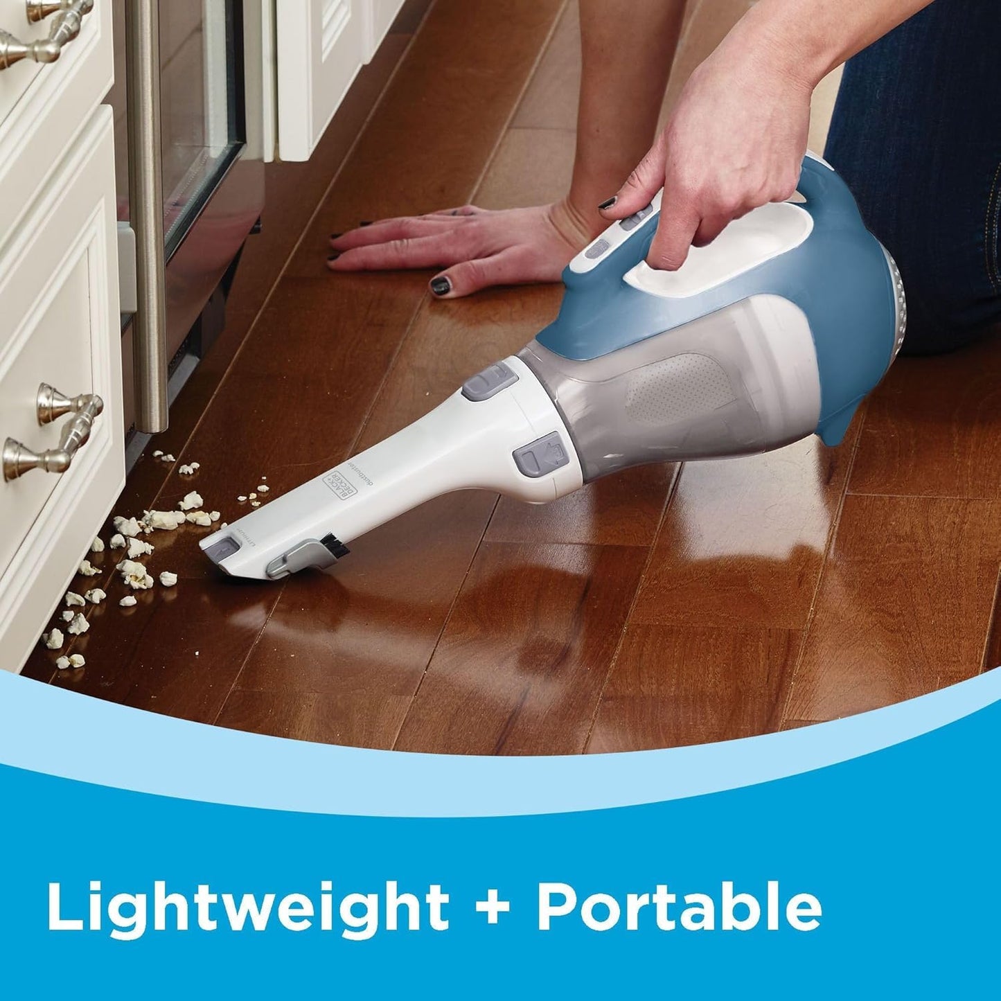 Black+Decker, Dustbuster AdvancedClean Handheld Vacuum Cordless, Compact Home and Car Vacuum with Crevice Tool, Rotating Nozzle and Charging Station