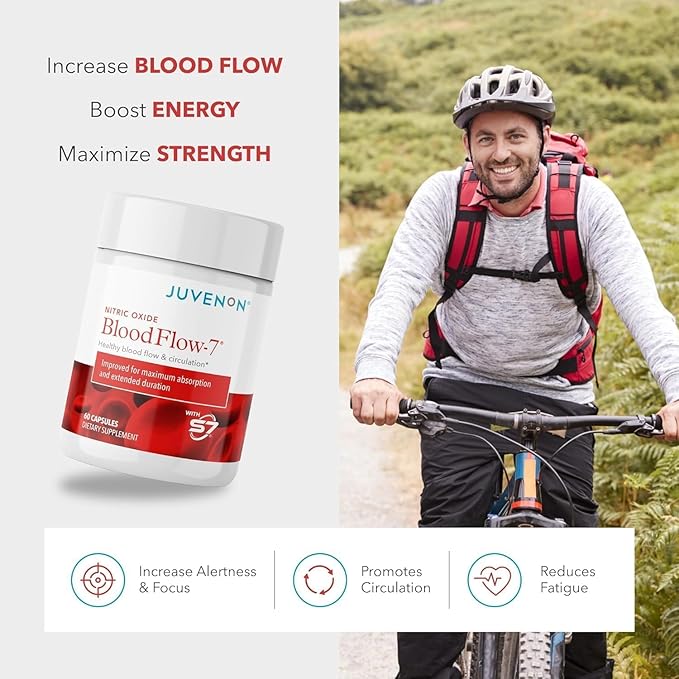 Juvenon Maximum Male BloodFlow-7 Nitric Oxide Supplement with Nitrosigine + Alpha Gold Male