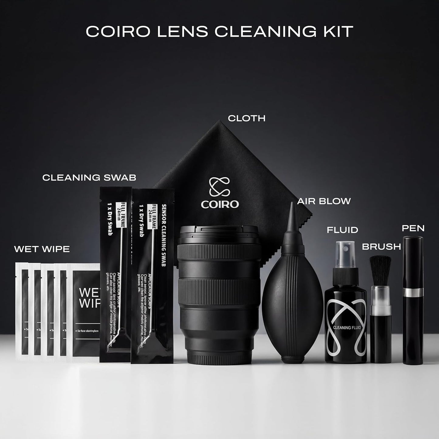 C Coiro 7 1 5 Camera Lens Cleaning Kit in Lens Pen, Air Blower, Sensor Cleaning Swabs, Lens Cleaner Spray, Wet Wipes