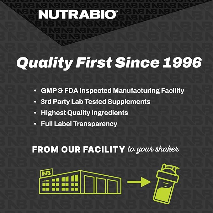 NutraBio Casein Protein Powder, Micellar Casien Powder, 25g Slow Digesting Protein, Helps Keep You Full, Overnight Muscle Recovery & Growth, BCAA & EAA, Gluten Free, Soy Free, 2lb Vanilla