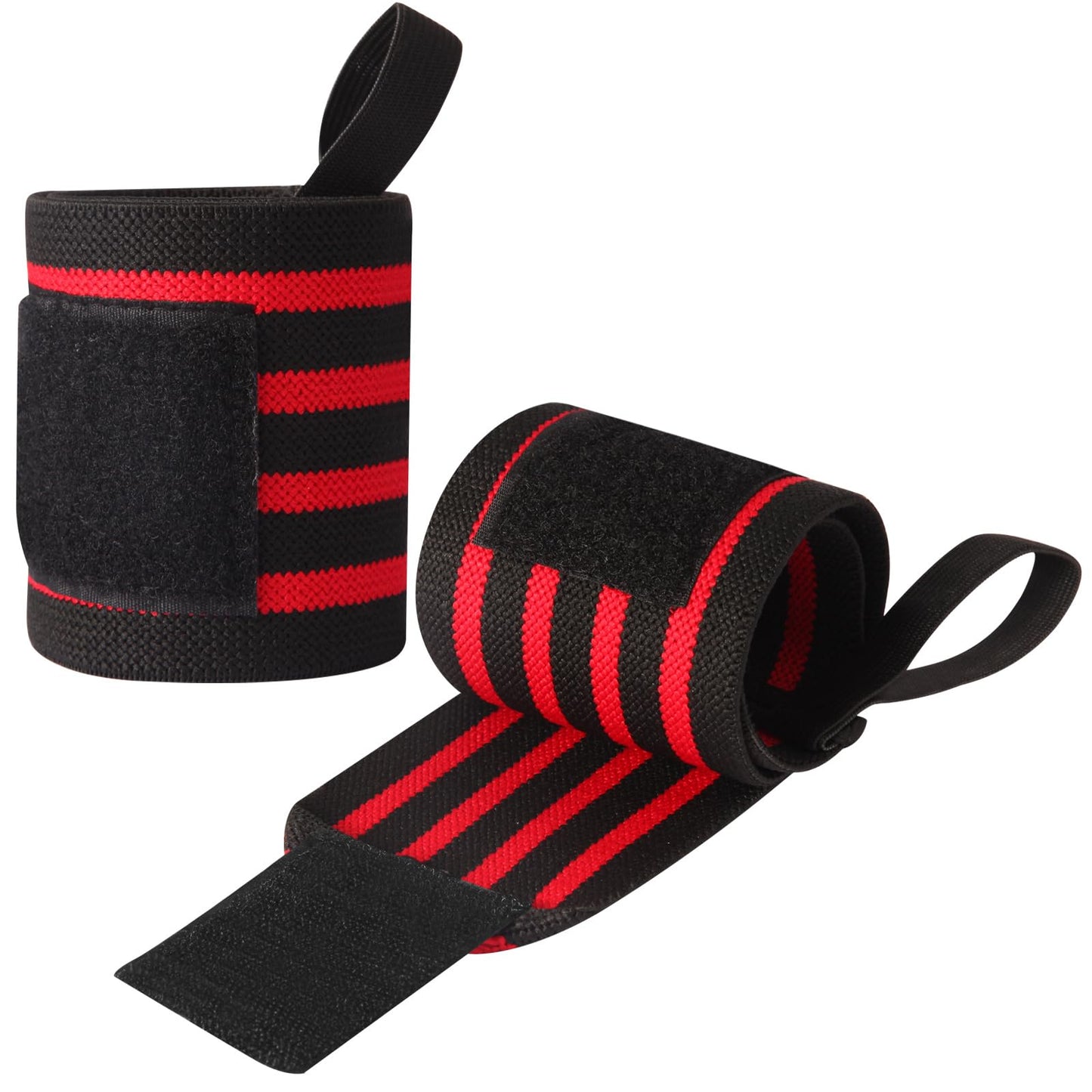 Bneykrir Wrist Support Straps & Lifting Straps, Ultra-Elastic Adjustable Design, Universal Wrist Support Gear for Bench Press, Deadlift, Powerlifting and Gym Training