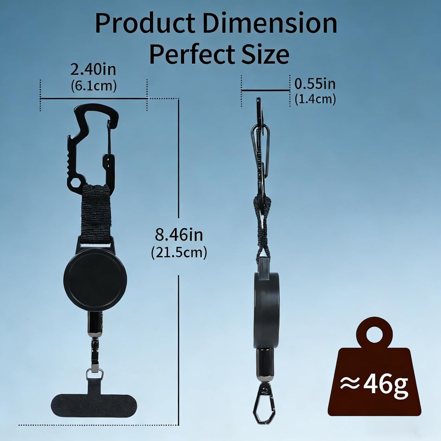 Angjiny 360 Anti-theft Phone Tether - Universal Phone Lanyard Retractable Steel Line Cellphone Strap,Phone Leash