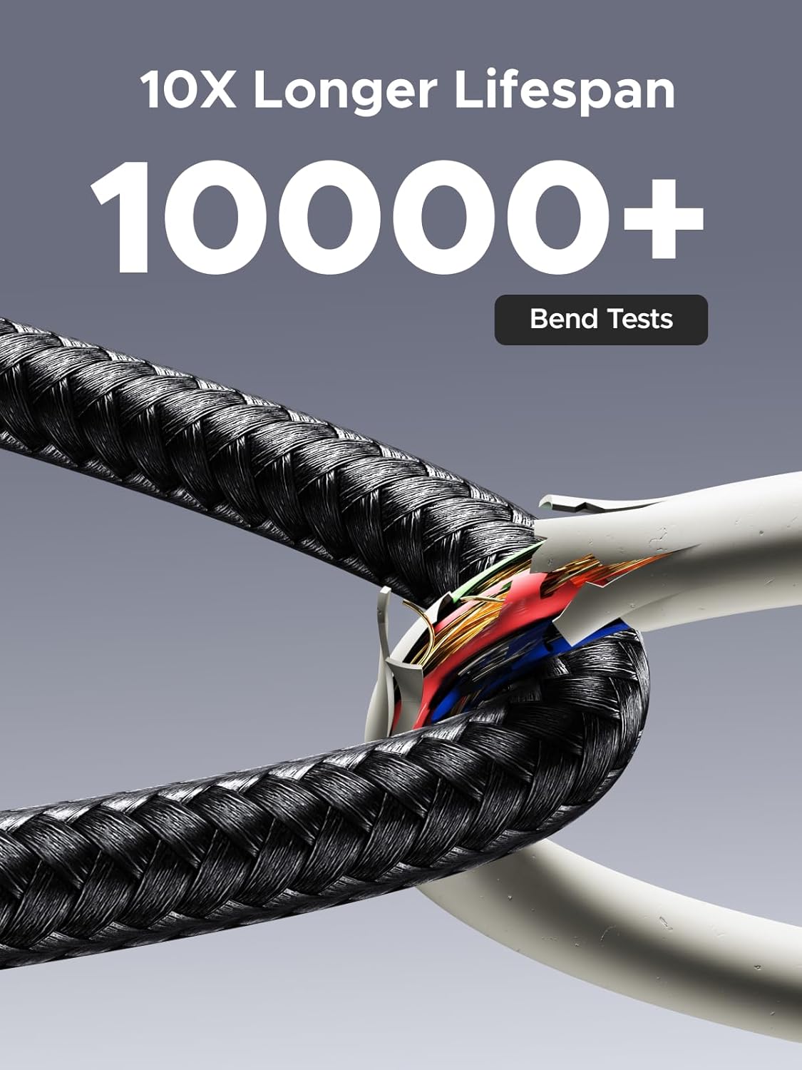 240W 100W 10FT UGREEN USB-C to USB-C Fast Charging Cable with Digital Display for Real-Time Power Monitoring, PD