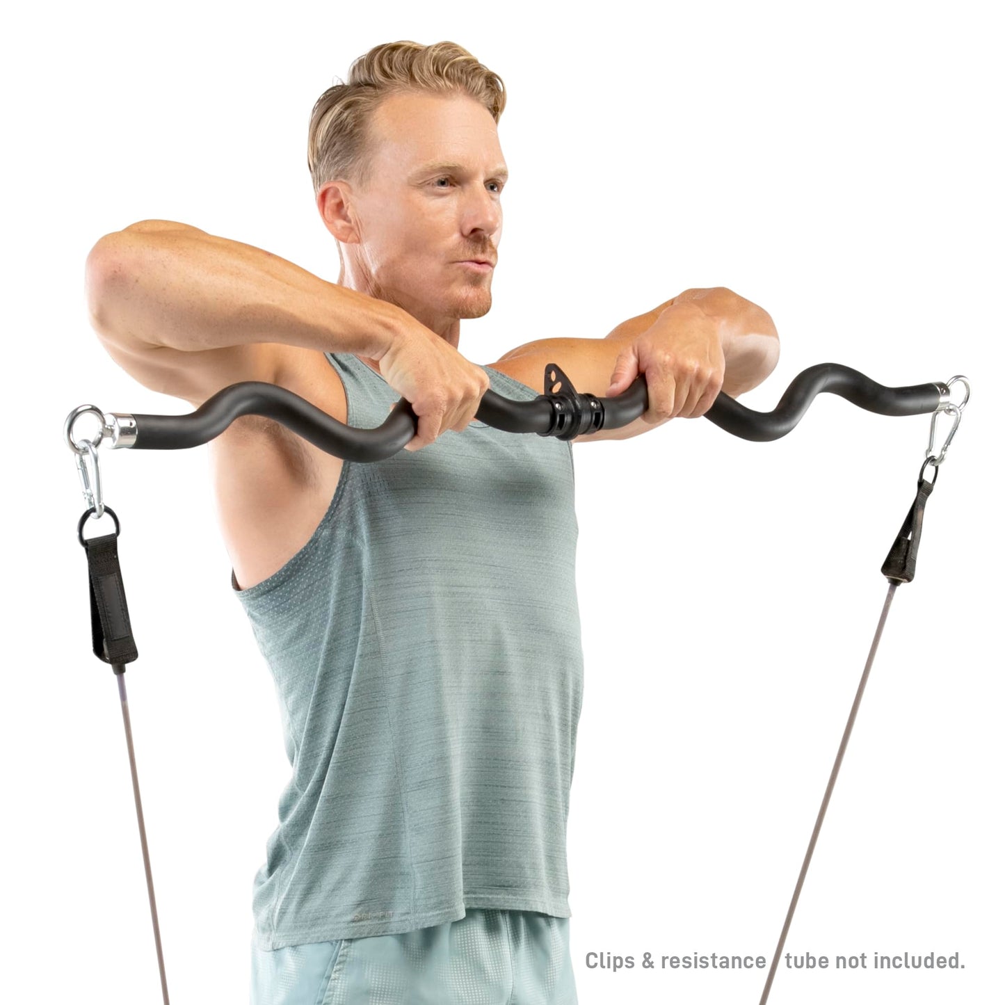 Marcy Deluxe Exercise Curl Bar for Lats, Curls and More for Home Gym Workouts BBEB-7355