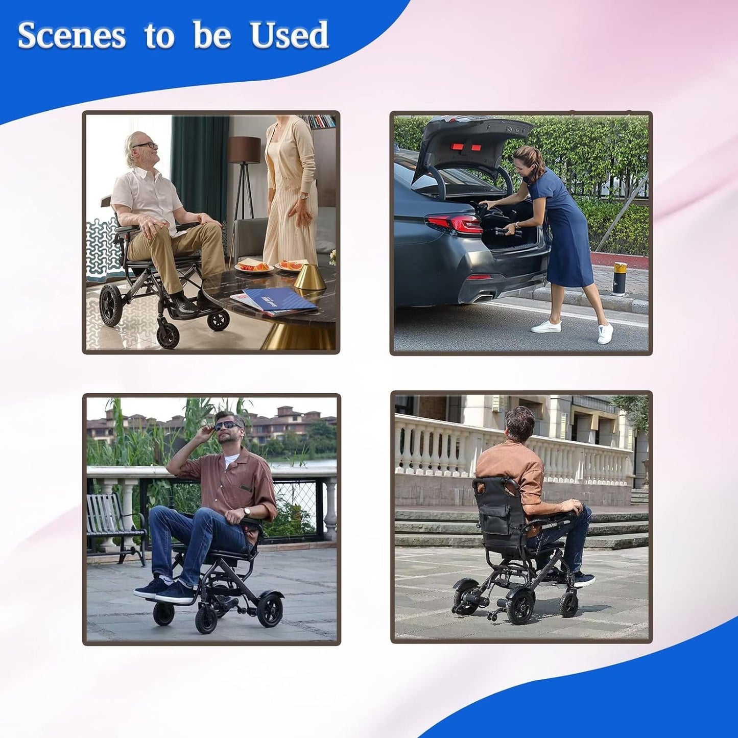 [2026 Model] Ultra Lightweight Folding Electric Wheelchair for Adults - Only 30 lbs, Airline Approved Travel Power Wheelchair, All-Terrain Motorized Wheelchair for Seniors