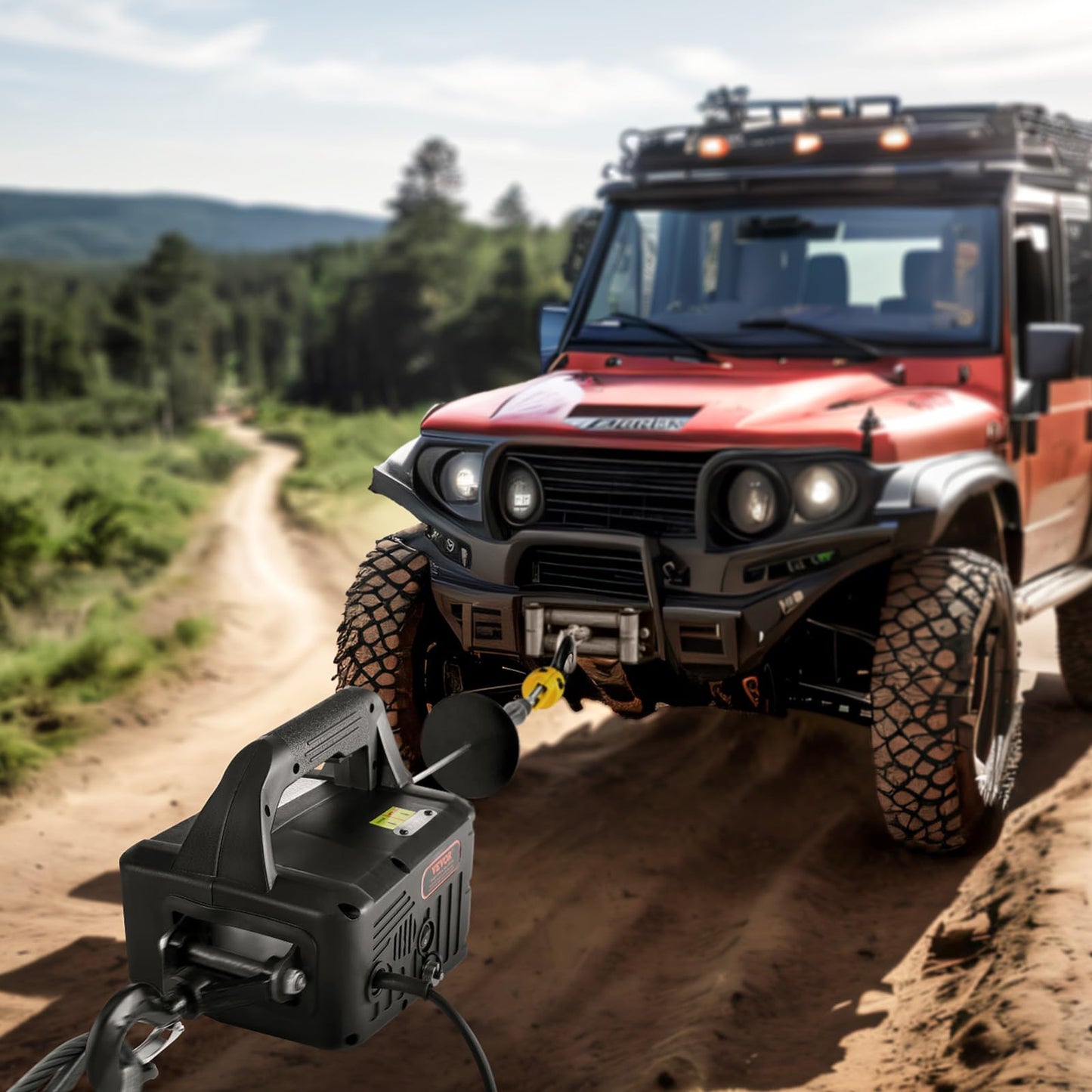 VEVOR 3-in-1 Electric Hoist Winch, 1100lbs 1500W Portable Power Winch Crane, 110V/120V 22.9 ft Lifting Height, 13 ft/min with Manual, Wired and Wireless Remote Control, Overload Protection