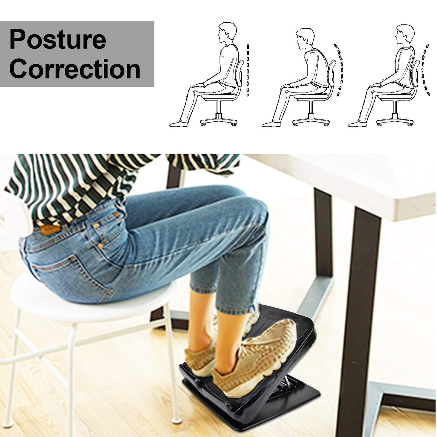 Slant Board, Calf Stretcher Ankle and Foot Incline Board for Stretching Tight Calves or Plantar Fasciitis Adjustable 4 Level (330 lb Capacity), Strength Training Equipment Leg Machines