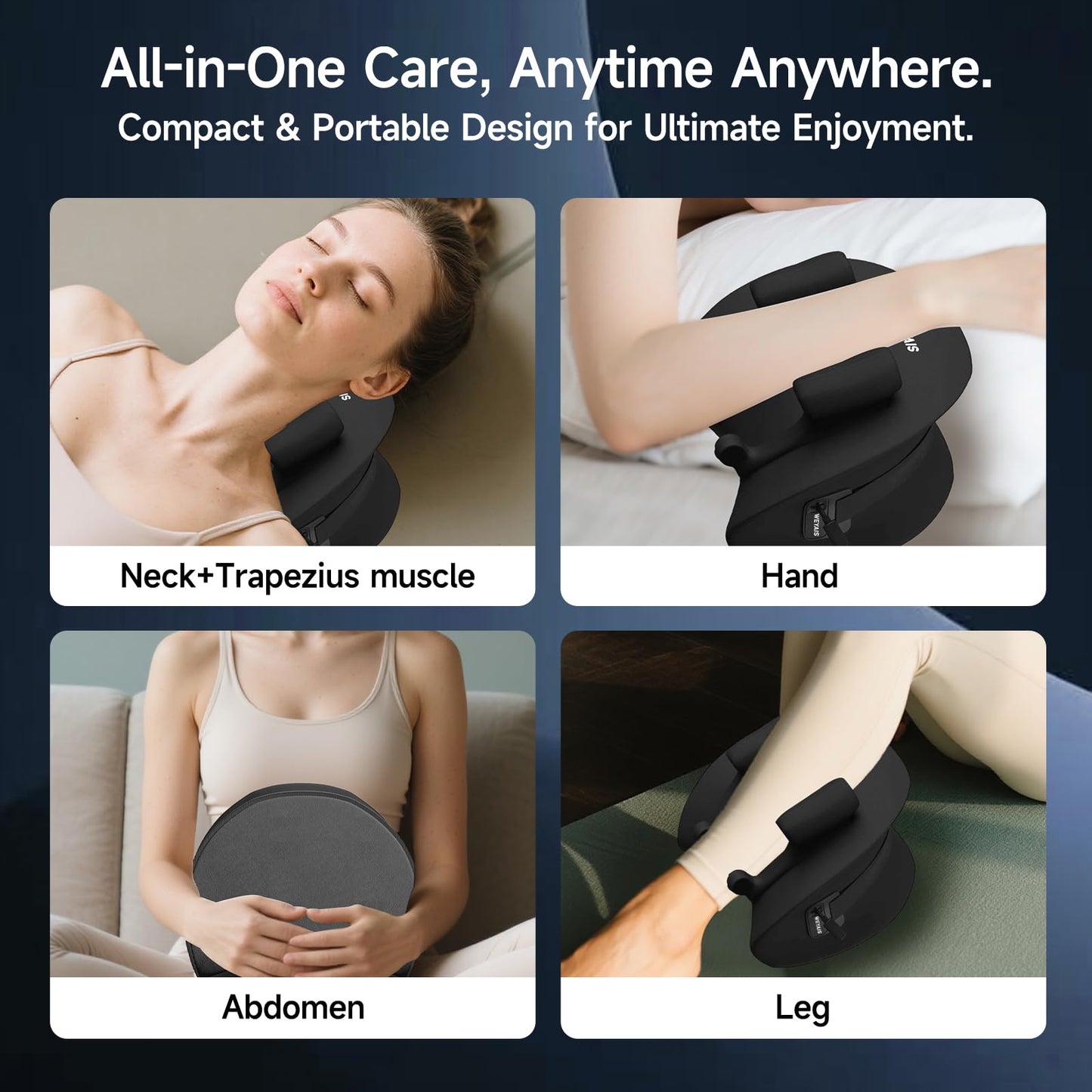 weyais Neck Massager Pillow, Neck and Shoulder Relaxer with Heat, 3 Modes and Strengths, Neck Massager for Pain Relief Deep Tissue, Remote Control, Gifts for Mom Dad Friends, Black
