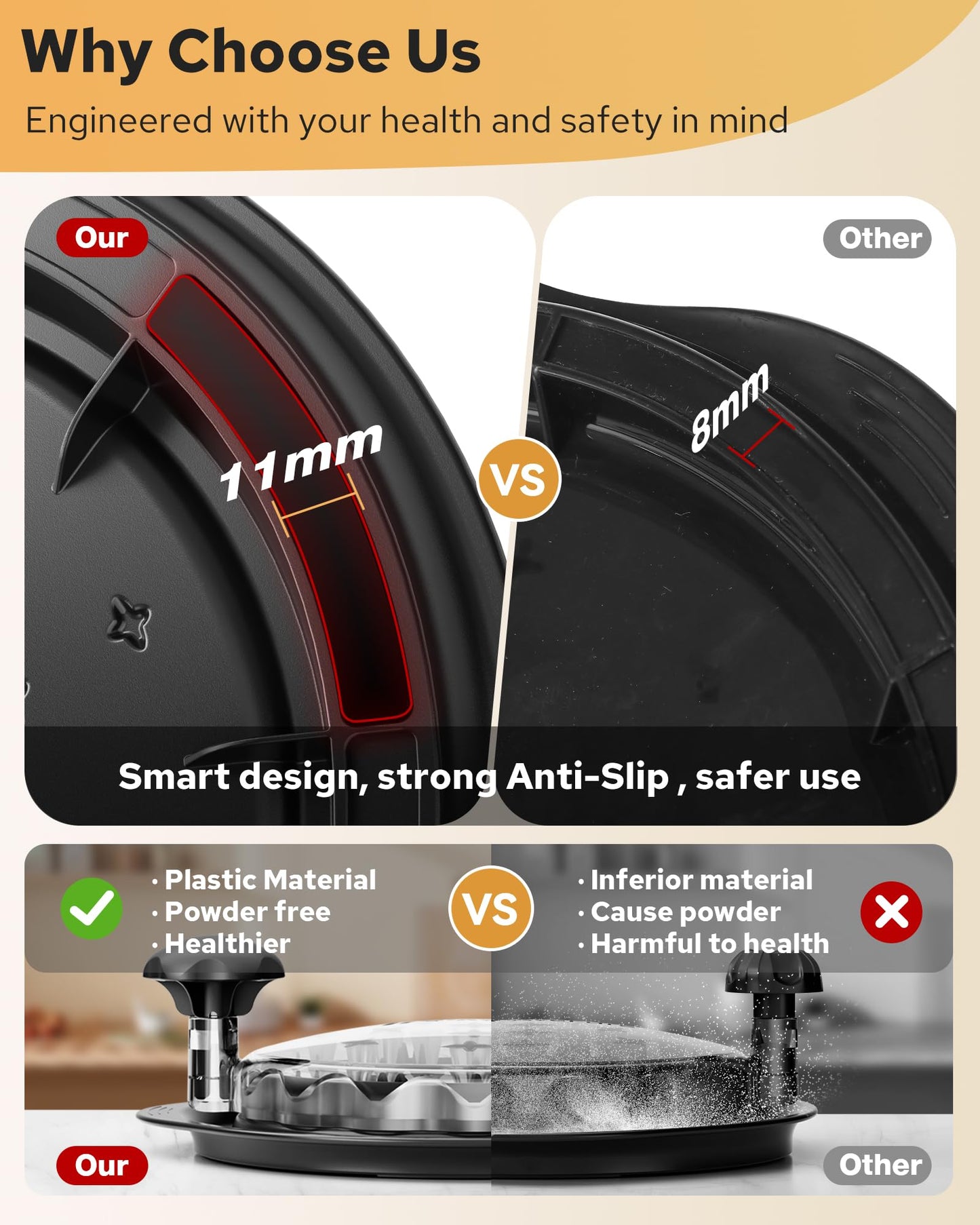 AveFare Chicken Shredder - 11Inch Large Chicken Shredder Tool Twist with Brush, Visible Meat Shredder, Ergonomic Handle, Strong Anti-Slip, BPA Free Dishwasher Safe, Suitable for Pork Beef Chicken