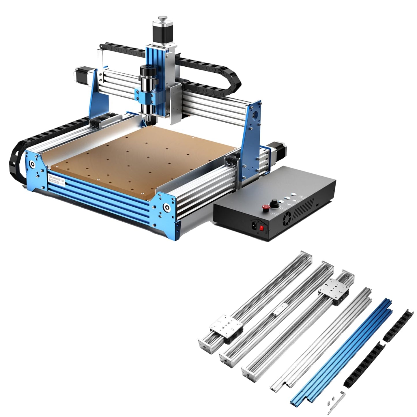 Genmitsu CNC Router Machine PROVerXL 4030 XYZ Working Area 400 x 300 x 110mm (15.7''x11.8''x4.3'')+ PROVerXL 4030 XY-Axis Extension Kit Upgraded Accessories, Expand from 4030 to 6060 (24”x 24”)