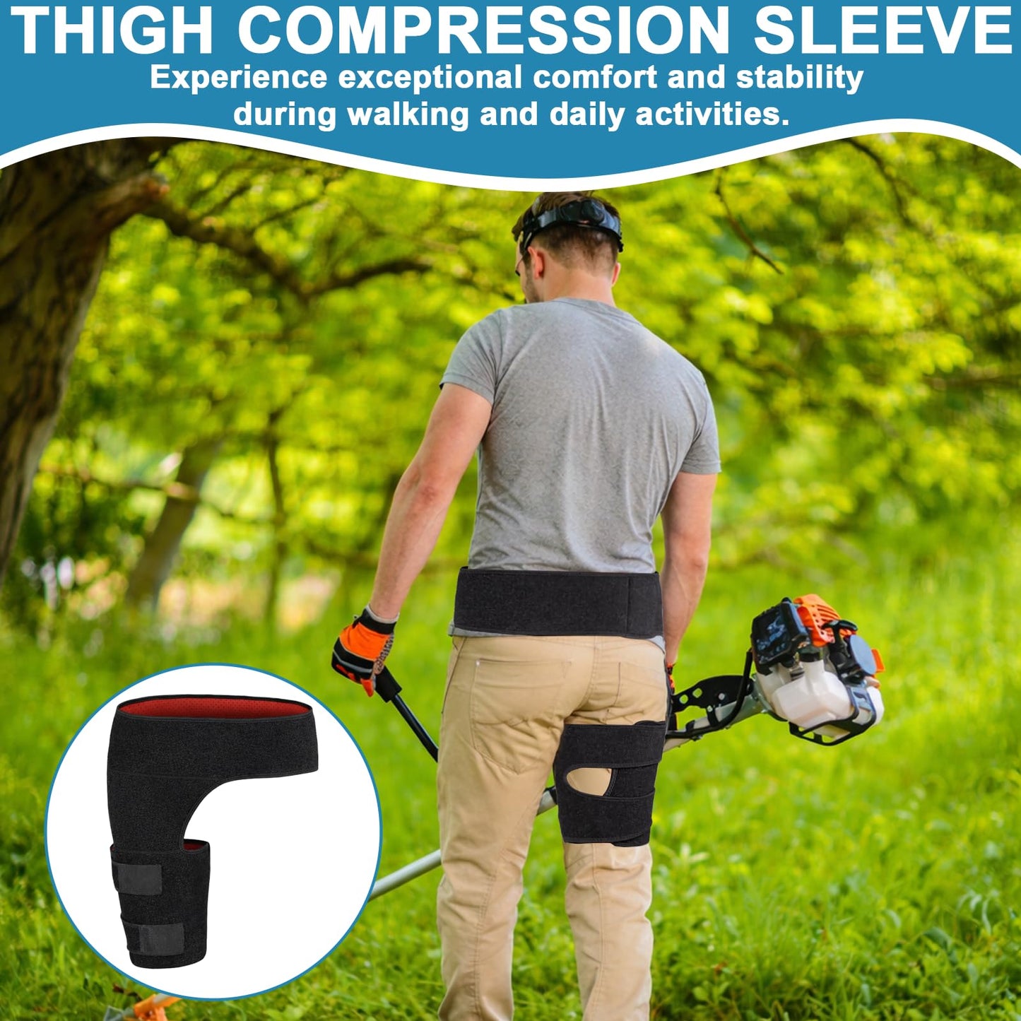 YCYuShen 1 PCS Hip Brace for Women Men, Sciatica Pain Relief Devices, Adjustable Hip Support Brace, Hip Pain Relief, Sciatic Nerve Brace Suitable for Sciatic Nerve, Groin, Thigh, Hamstring(Black)