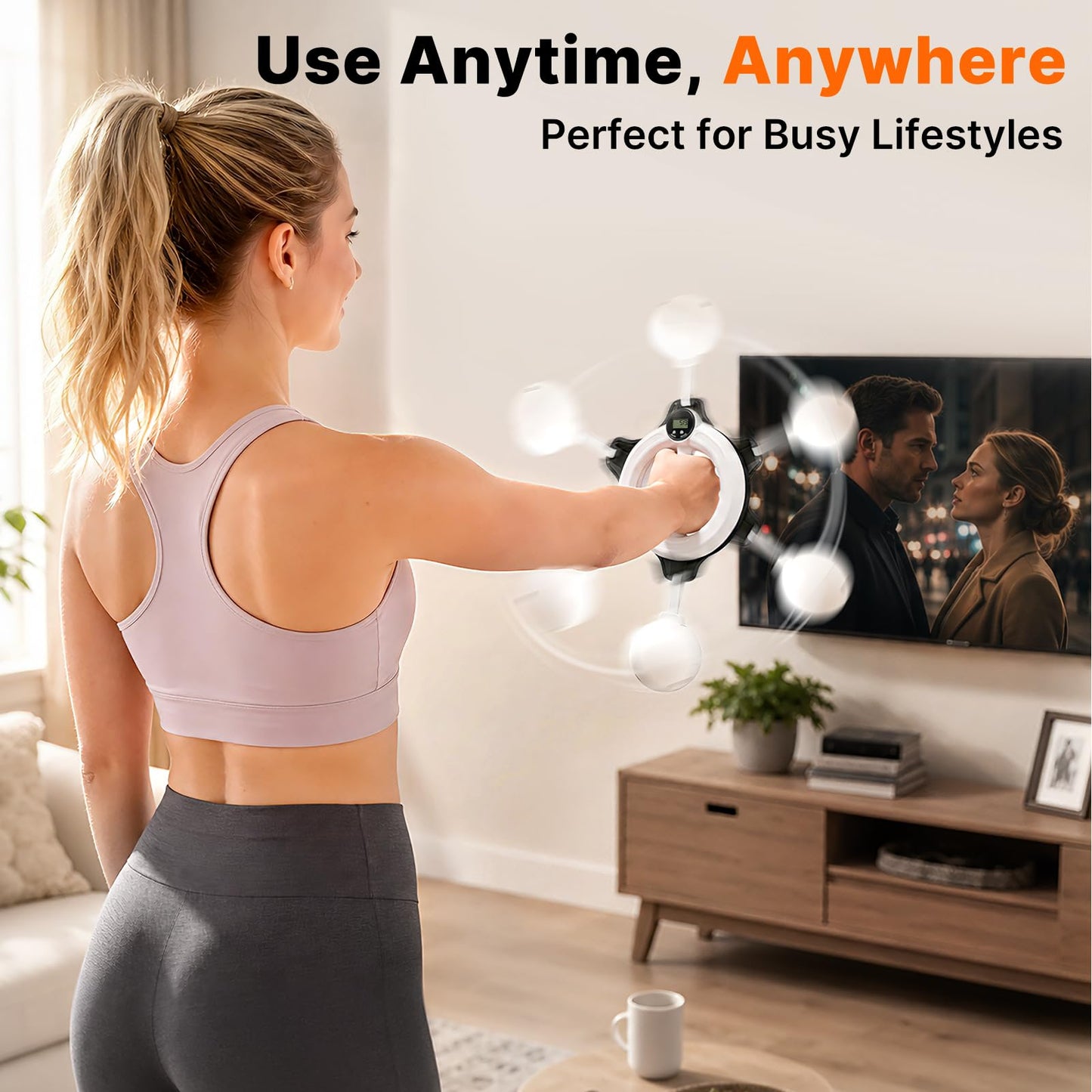 Lqyom 360° Arm Trainer for Men & Women, Hand-Crank Forearm & Shoulder Workout Equipment, Wrist & Chest Exercise Tool, Infinity Hoop for Arms, Upper Body Training for Home Fitness