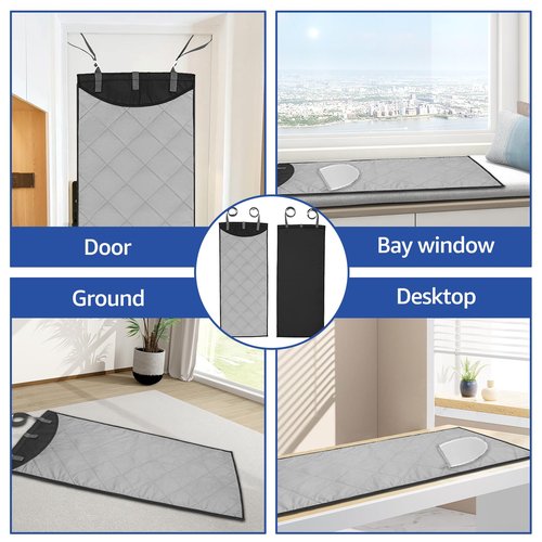 Kandishiex Over-The-Door Steamer Pad with Heat-Resistant Glove, Portable Vertical Ironing & Pressing Board, Ideal for Home & Travel Use, 45.27x18.89in, Convenient & Space-Saving Clothes Steamer