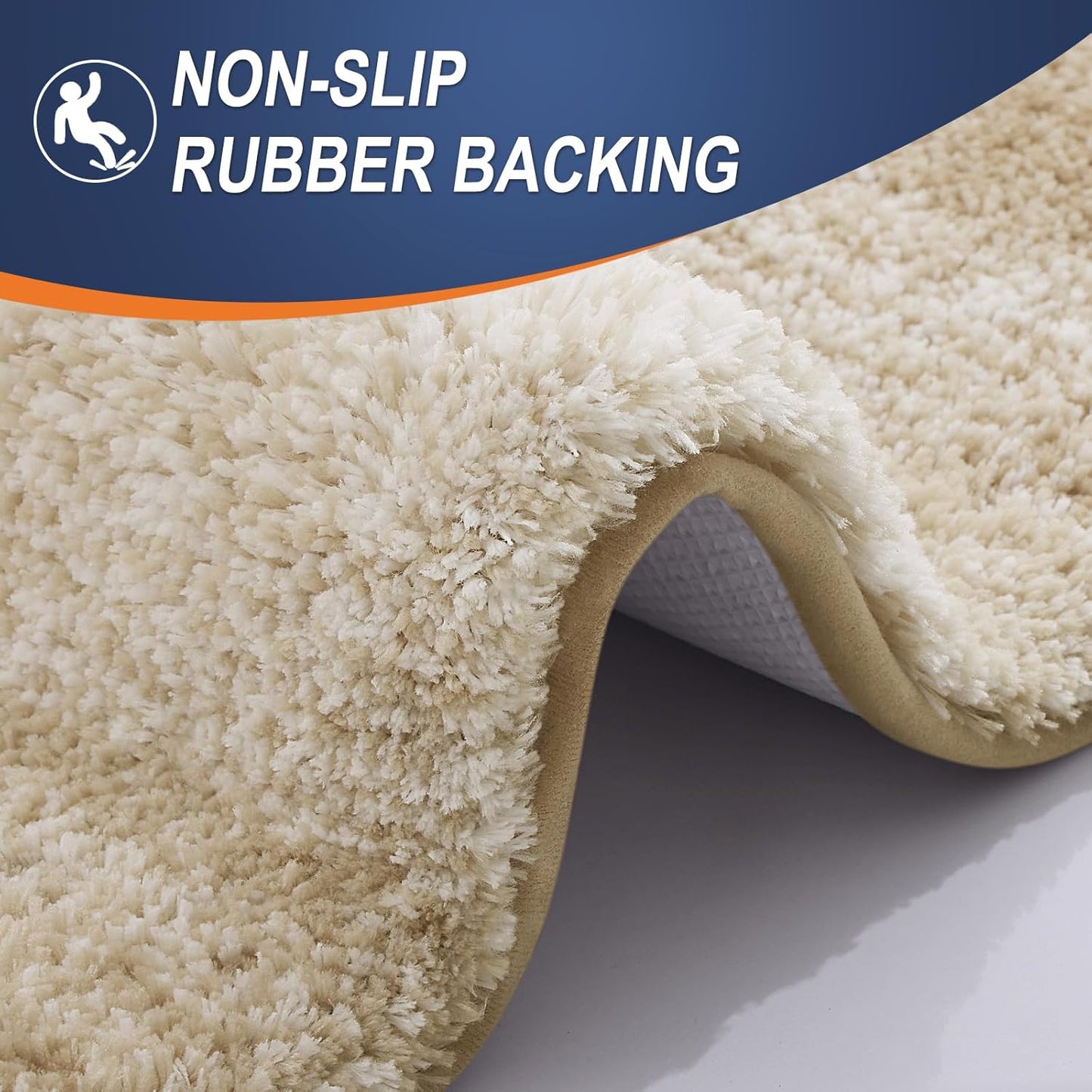 OLANLY Bathroom Rugs - Extra Soft Microfiber Mat | Quick Dry, Machine Washable, 36x24, Tan