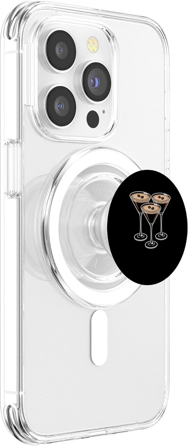 Cocktail Hour Studio Watercolor Cocktail Trio Minimal Bar Cart Aesthetic PopSockets PopGrip for MagSafe