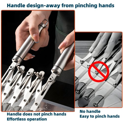 5-Wheel Professional Pastry Cutter - Stainless Steel Pizza & Dough Tool, Multi-Use Kitchen Utensil for Baking, Lattice Cutting, Cookie Dividing - Heavy Duty Pastry Wheel with Ergonomic Handle