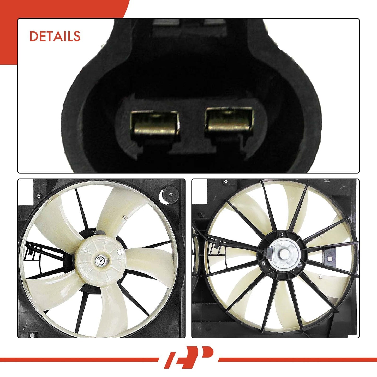 A-Premium Engine Radiator Cooling Fan Assembly Compatible with Select Lexus Models - GS350 2007 2008 2009 2010 2011 - Replace# 1636331070, 1671131240