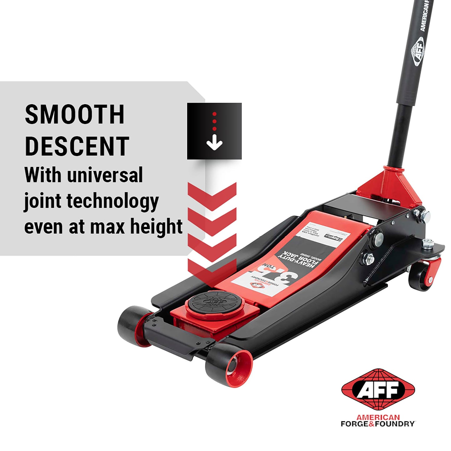 AFF 3.5 Ton Floor Jack - Low Profile Car Jack with Lightning Lift Hydraulic - Heavy Duty