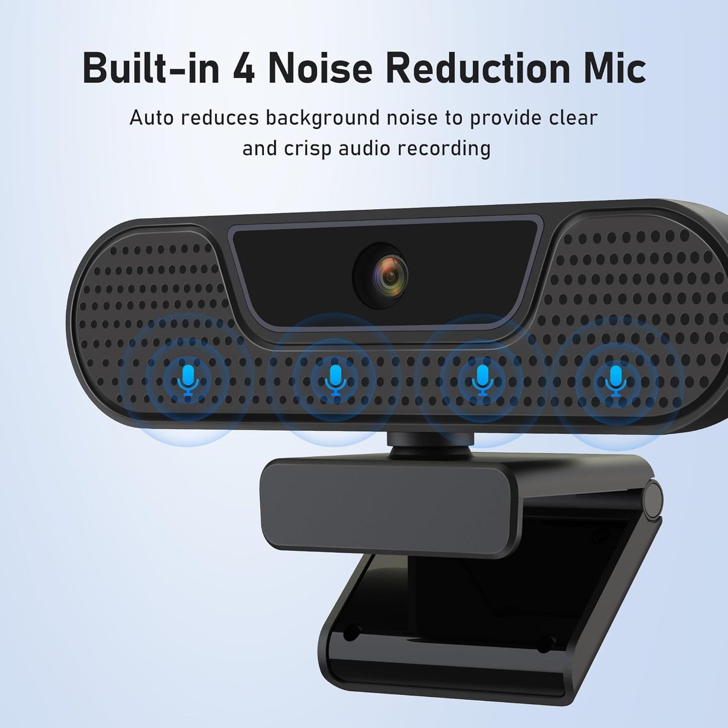 saylas 4K 4 W8GS 85 Webcam with Noise Cancellation Microphone, Web Cam, Privacy Cover, FOV, Plug & Play Web Streaming