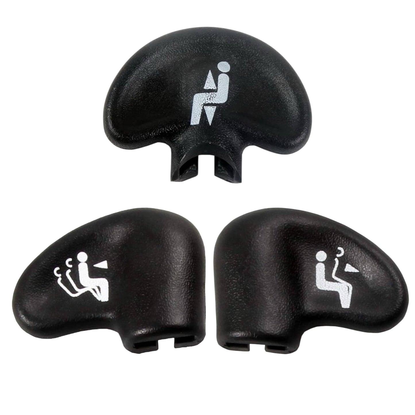 GCDI2020 3-Pack Replacement Knob Set for Post 2004 Classic Aeron Chair, Black (Graphite), Includes Height Adjustment, Rear Tilt, Forward Tilt Knobs, Fits Latest Version with Grooved/Flat Style Handles