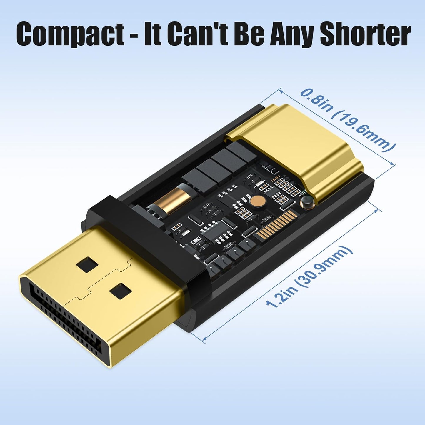 AGVEE 2 Pack 4K@30HZ 2K@60HZ 1080P@120HZ Display Port to HDMI Adapter, Alloy Shell DP Displayport PC to HDMI Display