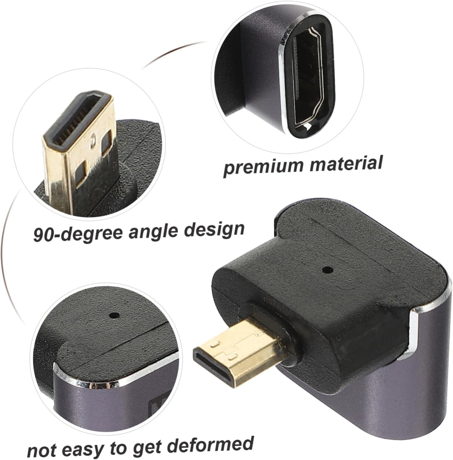 TINEASUR 90degree Monitor Adapter Laptop Connector Projector Receiver Adapter Video Connector