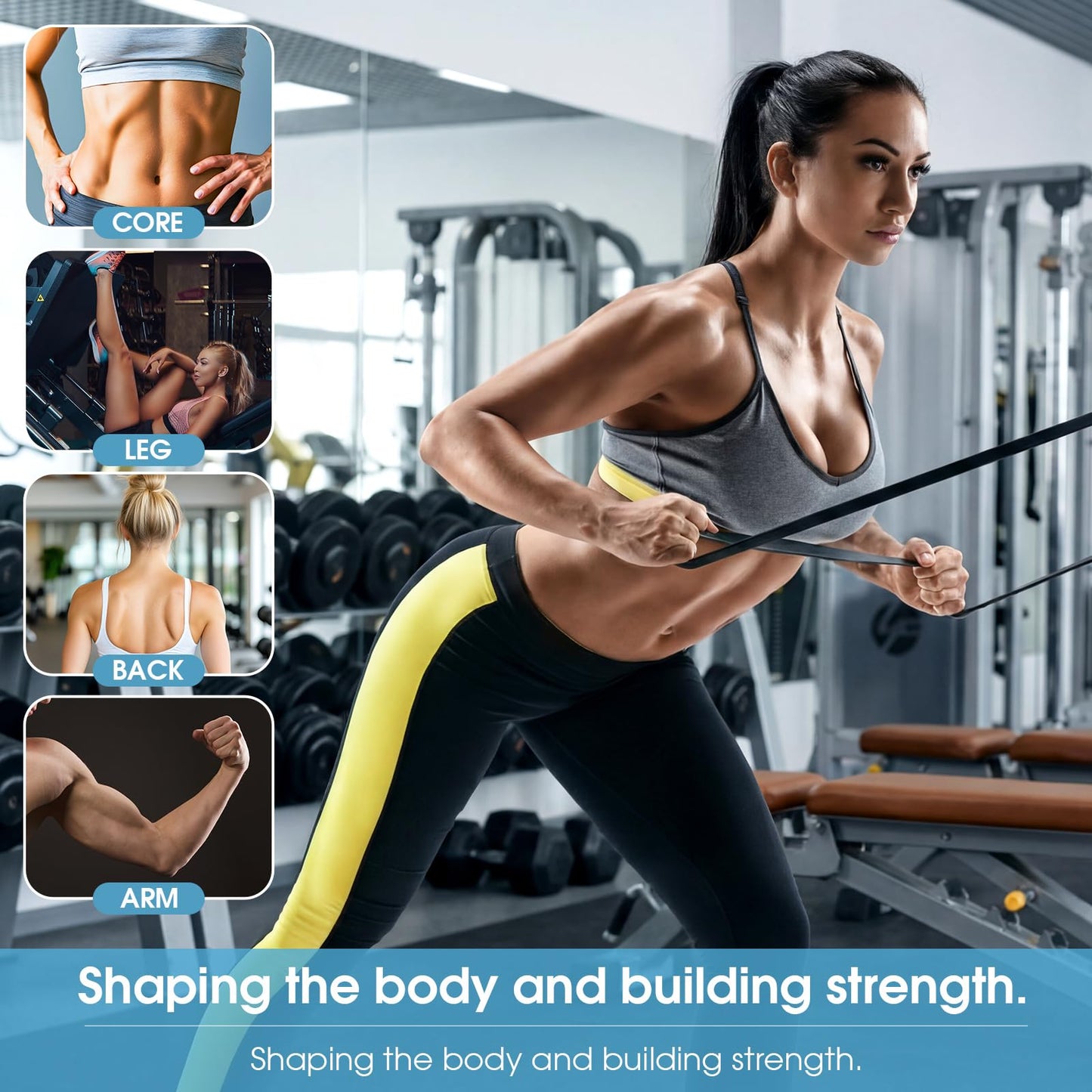 Teyva Daily 20 Pcs Resistance Bands for Stretching Heavy Duty Pull up Assistance Bands 15-35 Lbs for Home Gym Strength Training Exercise Workout Yoga, Black