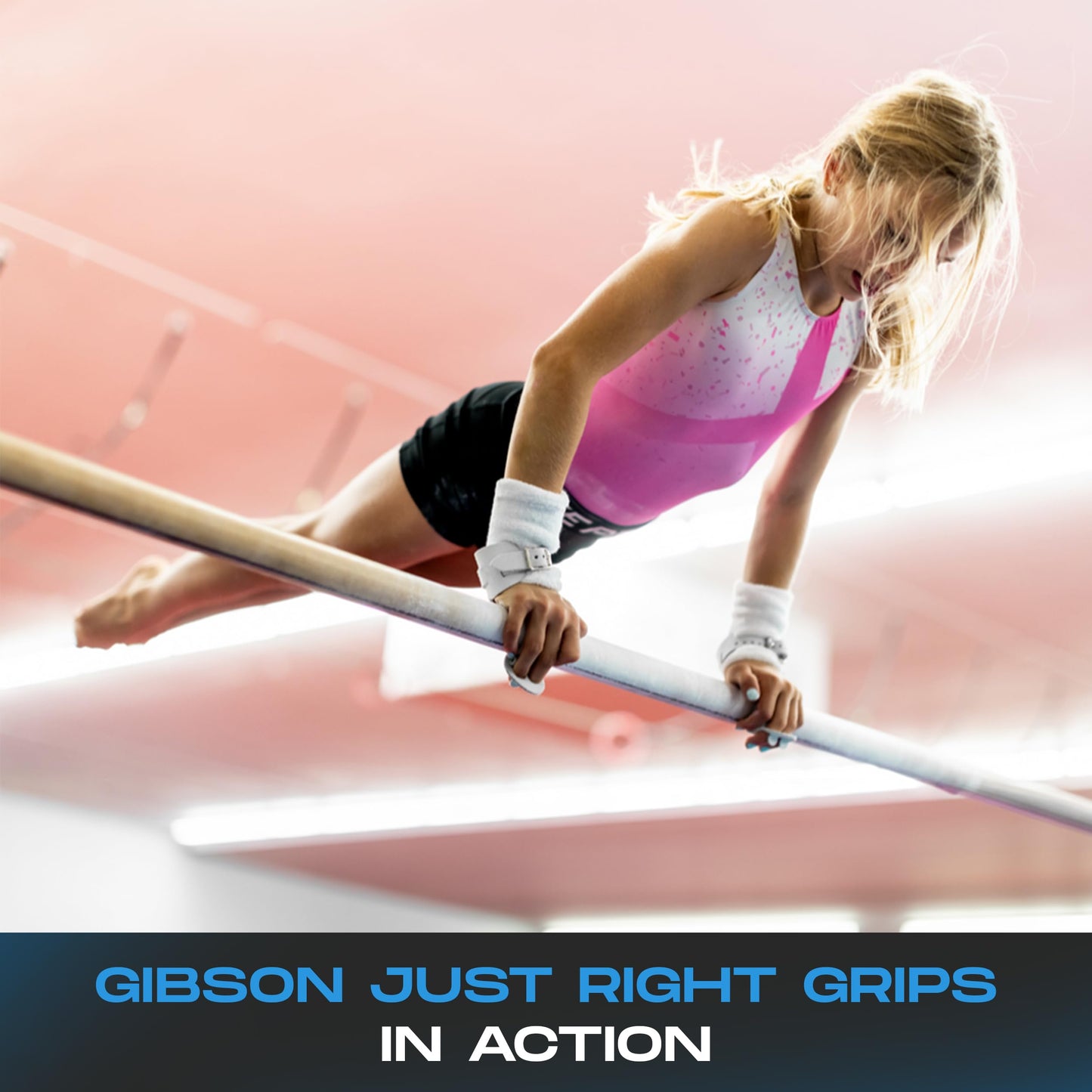 Gibson Athletic unisex adult gymnastic Uneven Bar Grips, White, Large