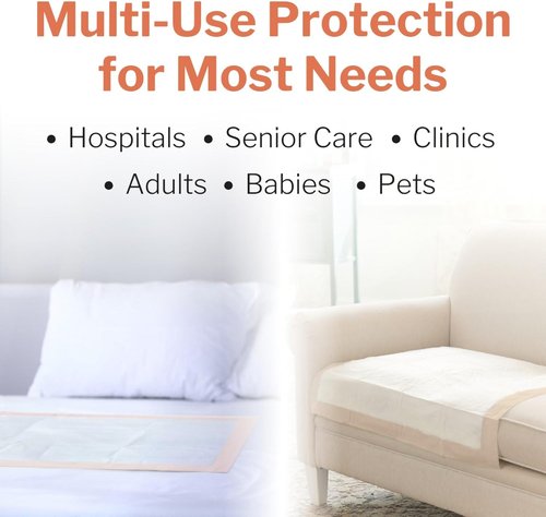 McKesson Ultra Underpads - Heavy Absorbency Incontinence Bed Pads | 30" x 30" | 100 Count