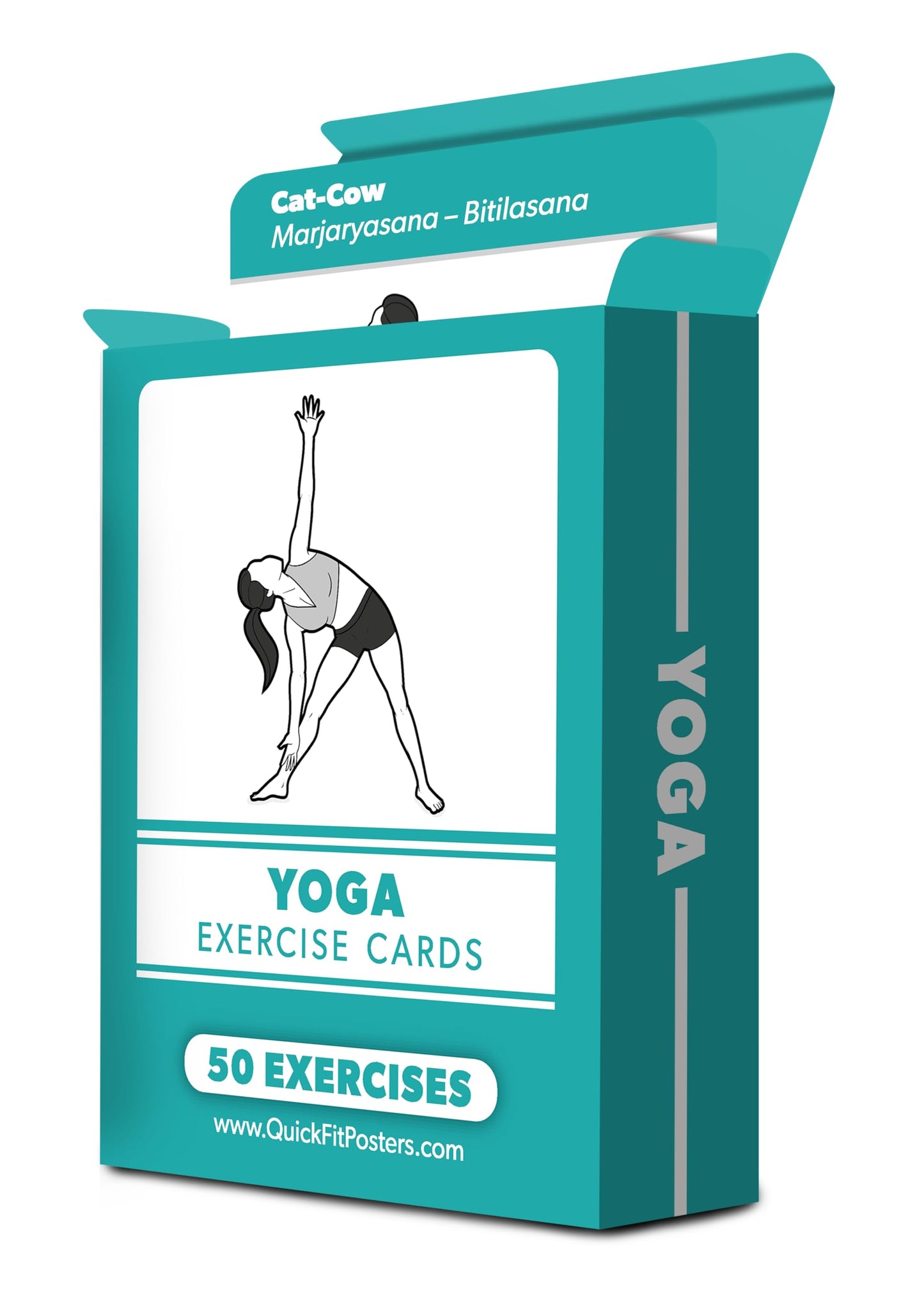 Palace Learning Yoga Pose Exercise Cards - Yoga Positions and Workout Fitness Cards with Over 50 Poses - 2.5" x 3.5"