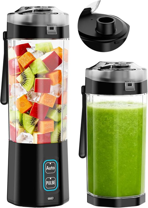 GVODE Portable Personal Blender - 24oz Smoothie Maker with Leakproof Lid & USB-C Rechargeable Design