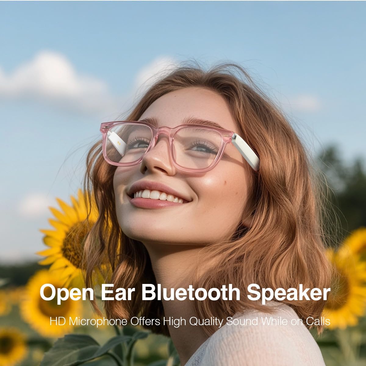 Bluetooth Audio Smart Glasses, Smart Wireless Headphone Sunglasses for Men and Women,Built-in Mic & Speakers,Magnetic