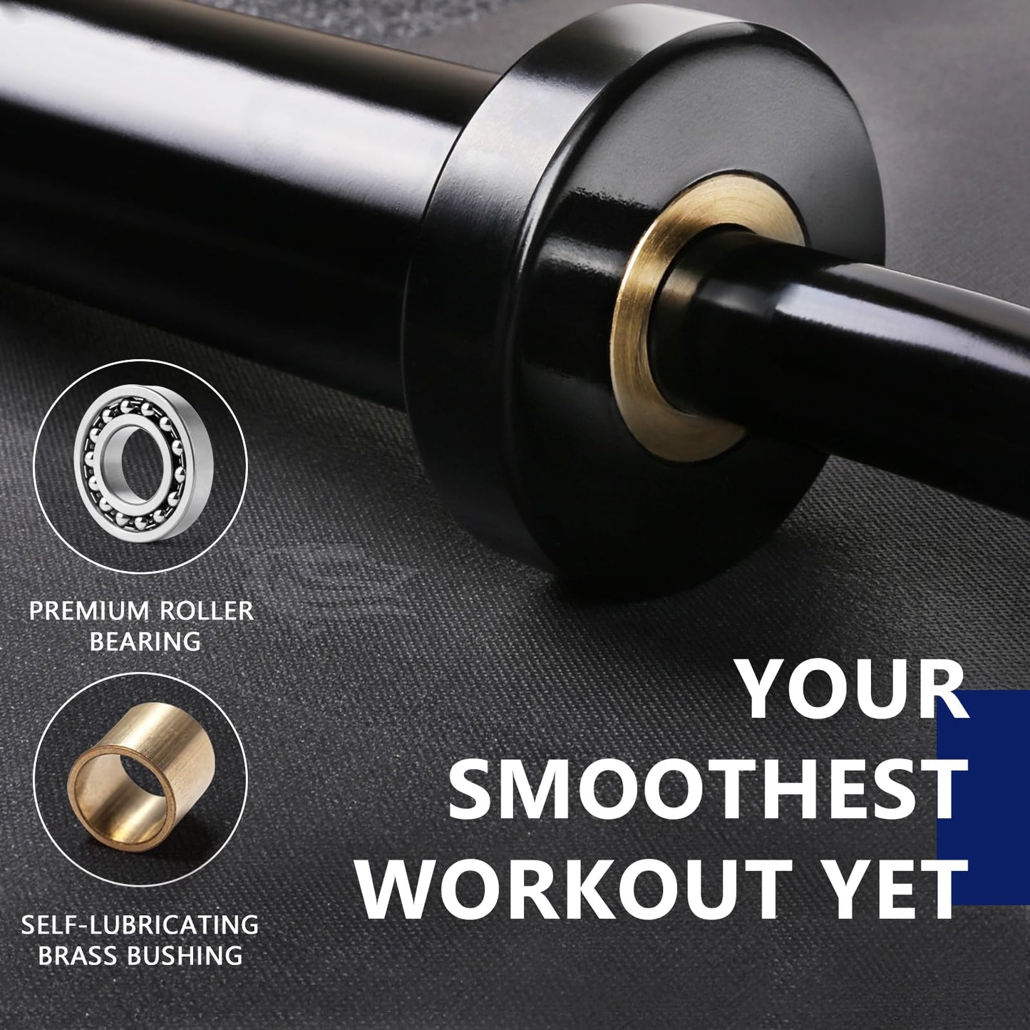 LIONSCOOL Black EZ Curl Bar with 35lb Weight Plate Set and Barbell Clamps