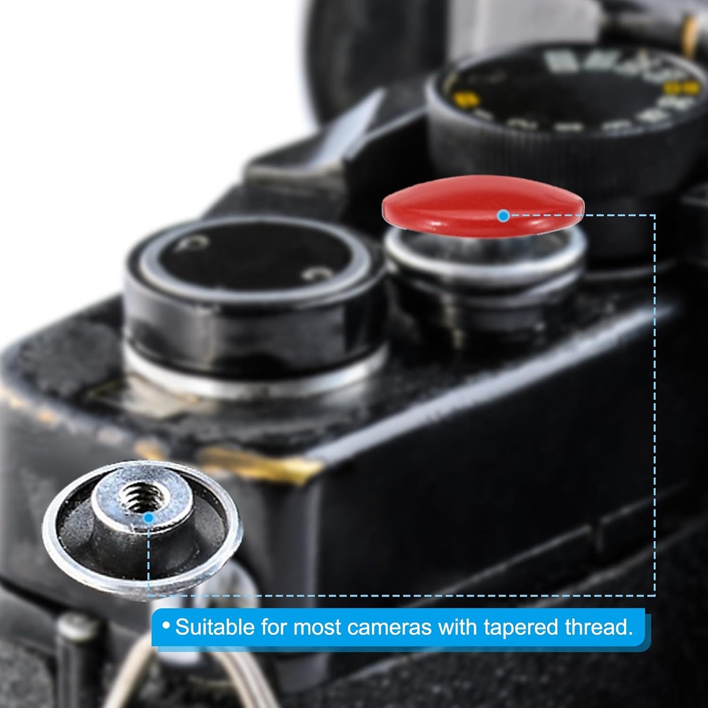 3 Pack PATIKIL Camera Shutter Button, Soft Shutter Release Button Pure Copper Camera Button Convex Suitable for Nikon