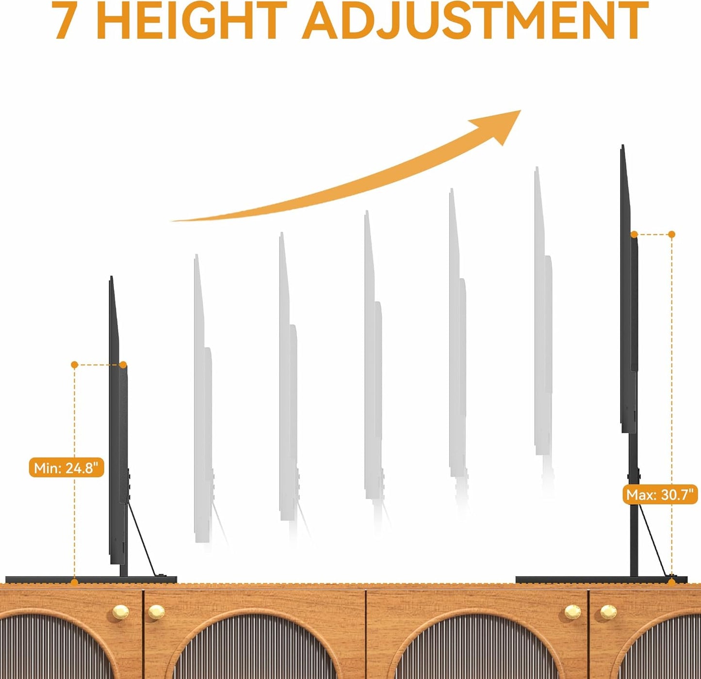 EZISE 35-75 Inch 7 120lbs, 800x400mm Universal TV Stand Legs for LCD/LED/OLED TVs, Tabletop TV Mount Base with Height