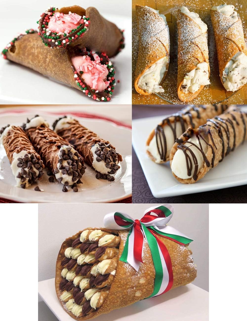 Skiennix Stainless Steel Cream Horn Molds - 21 Pcs Cannoli & Croissant Baking Tubes with Brush