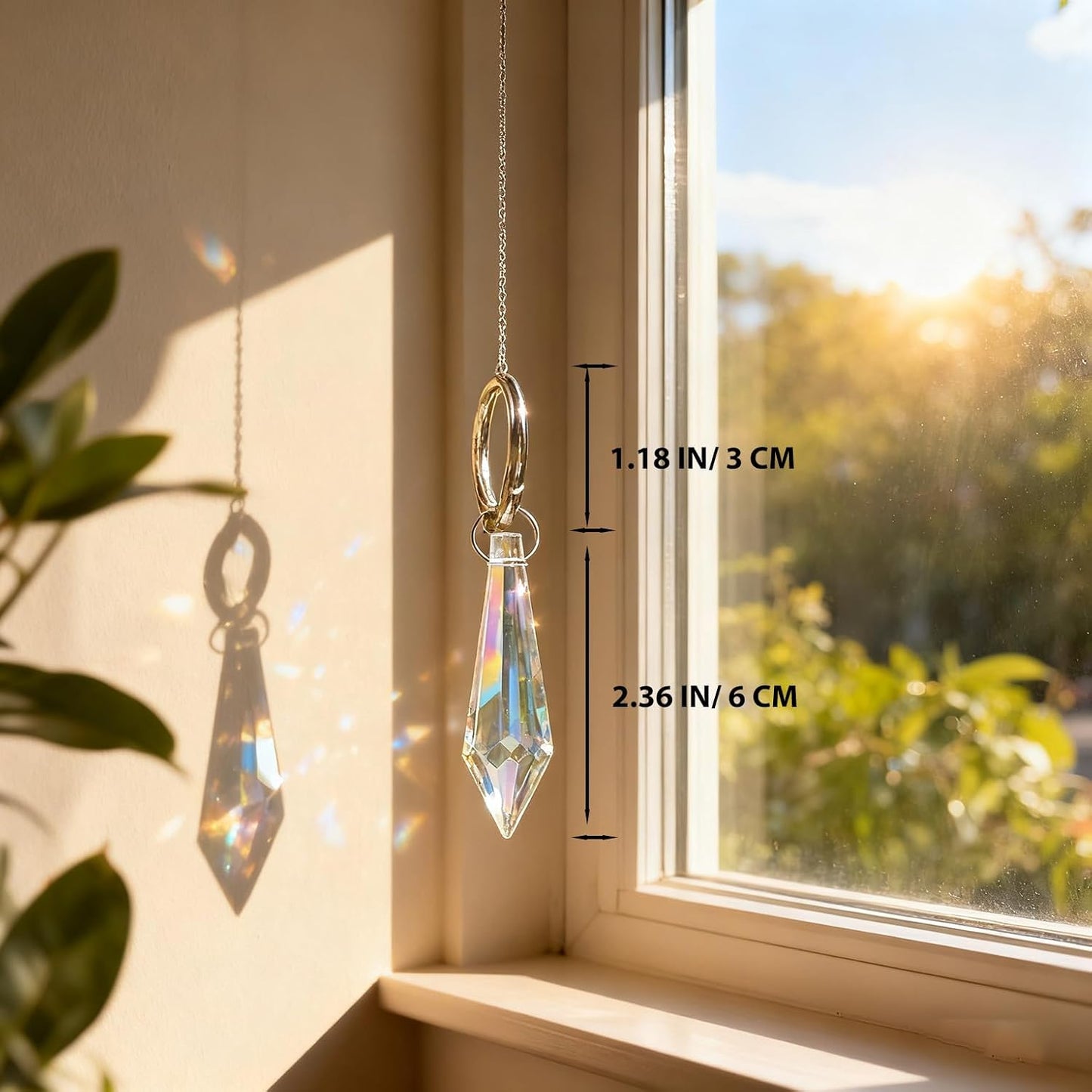 Skiennix Crystal Suncatcher Boot Charms - Bling Shoe Accessories for Women | 2pcs Sparkling Pendant Decor