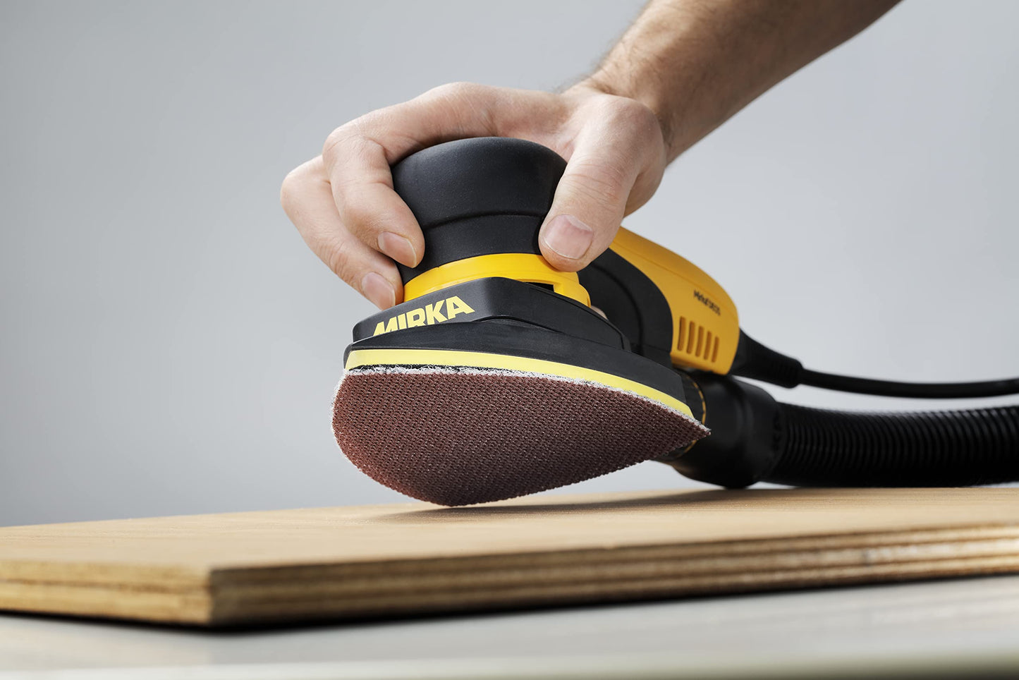 Mirka DEOS Delta 663XCV Orbital Sander 4"x6"x6" Triangle Detail Sander, Dust-Free Corner Sander for Woodworking, Drywall, Furniture & Painting