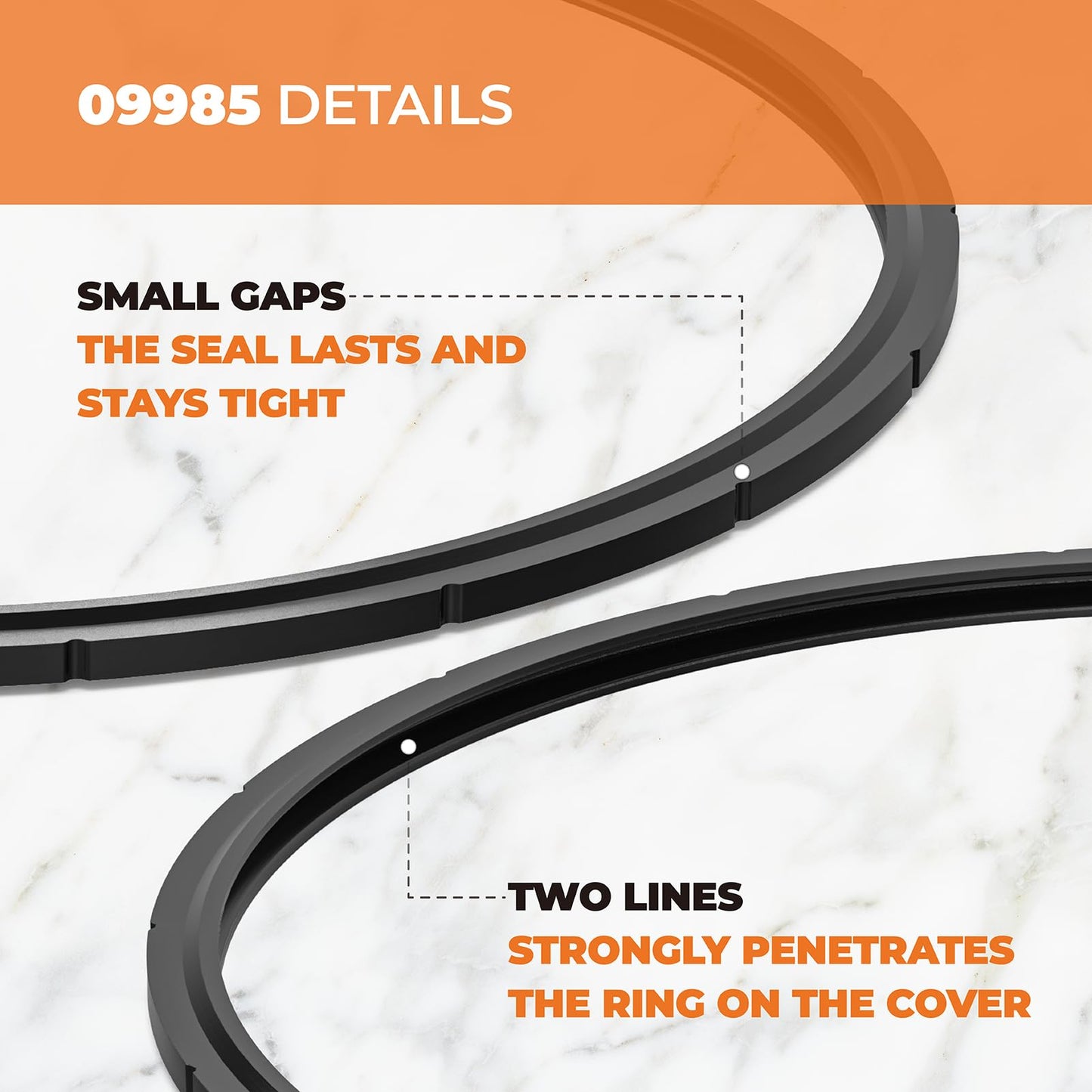 2Pcs 09985 Pressure Canner Sealing Ring Replacement for Presto 01745 01751 01755 01781 01782,Pressure Cooker Gasket Fits for Presto 16 18 23 Quart Cooker,Pressure Cooker Parts & Accessories