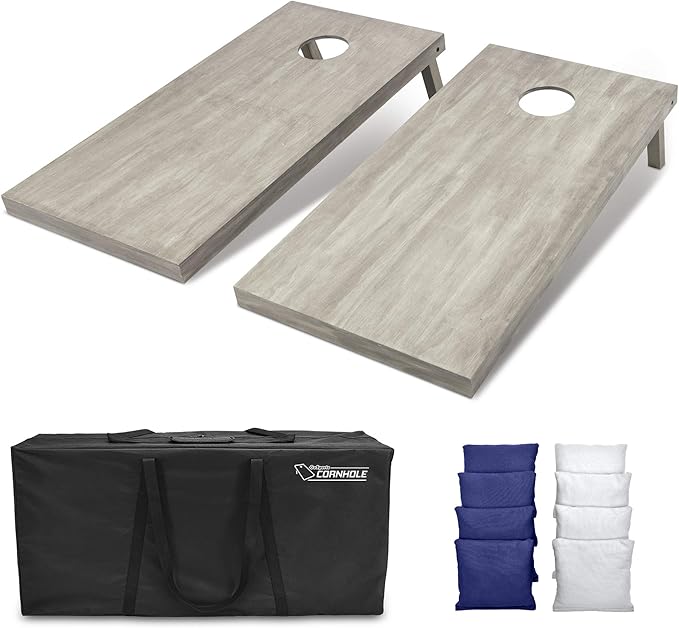 GoSports 4 ft x 2 ft Regulation Size Wooden Cornhole Boards Set - Includes Carrying Case and Bean Bags (Choose Your Colors) Over 100 Color Combinations