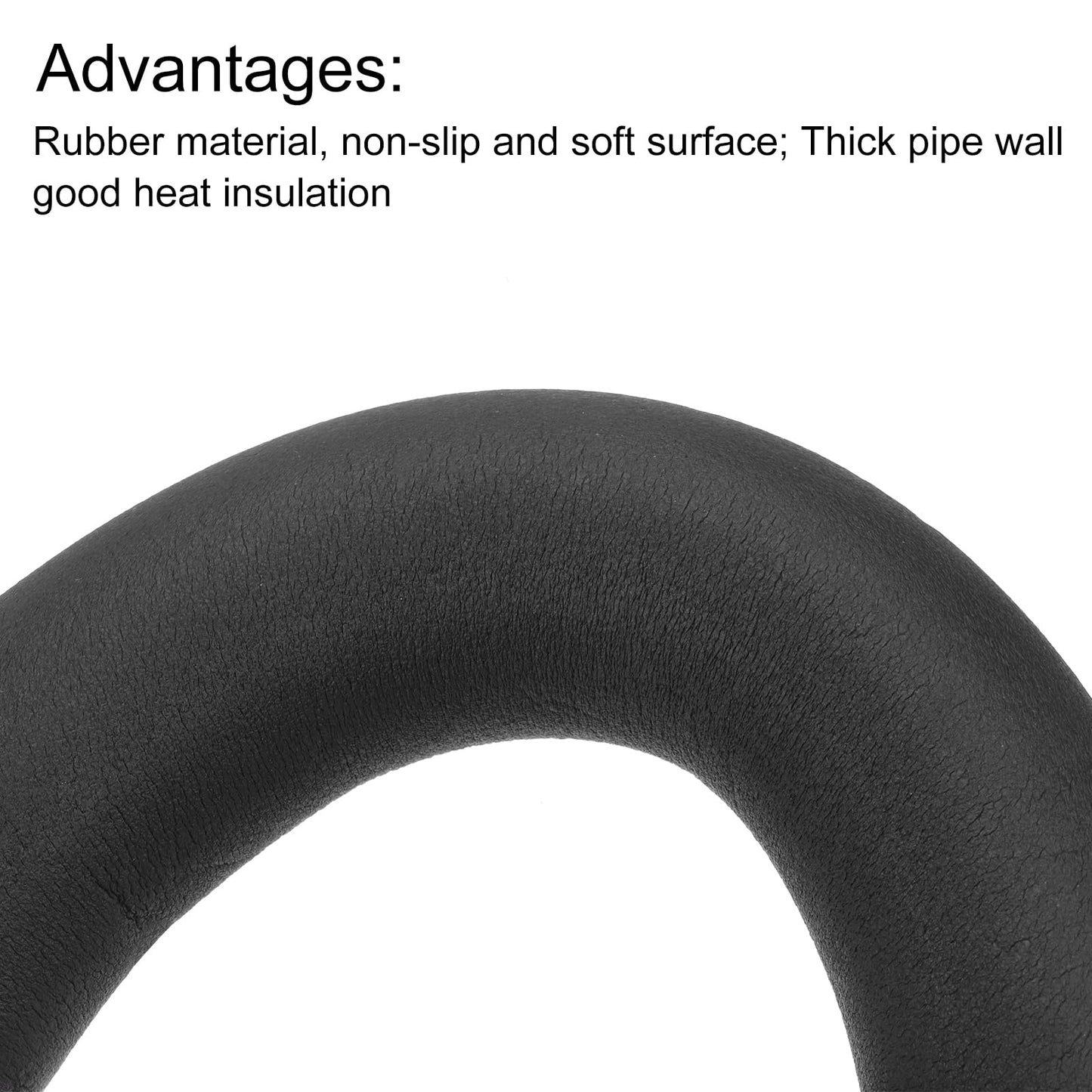 MECCANIXITY Pipe Insulation Tube Foam Grip Tubing 16mm(5/8") ID 34mm OD 10" Black for Pipe Lagging, Utensils, Fitness, Tools Handle Support