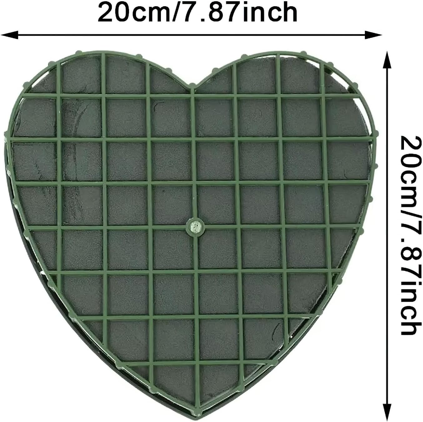 Skiennix Heart-Shaped Floral Foam Bricks - Ideal for Wedding Flower Arrangements | 20x20cm