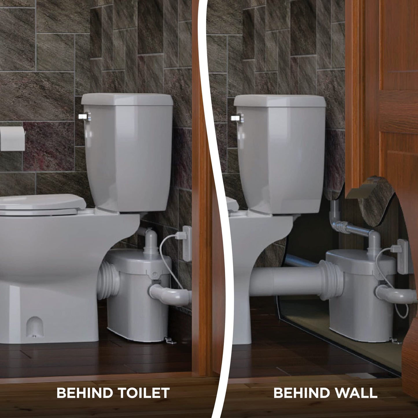 SANIFLO Saniaccess 2 + Toilet Bowl Elongated + Toilet Tank Bundle - Residential - White