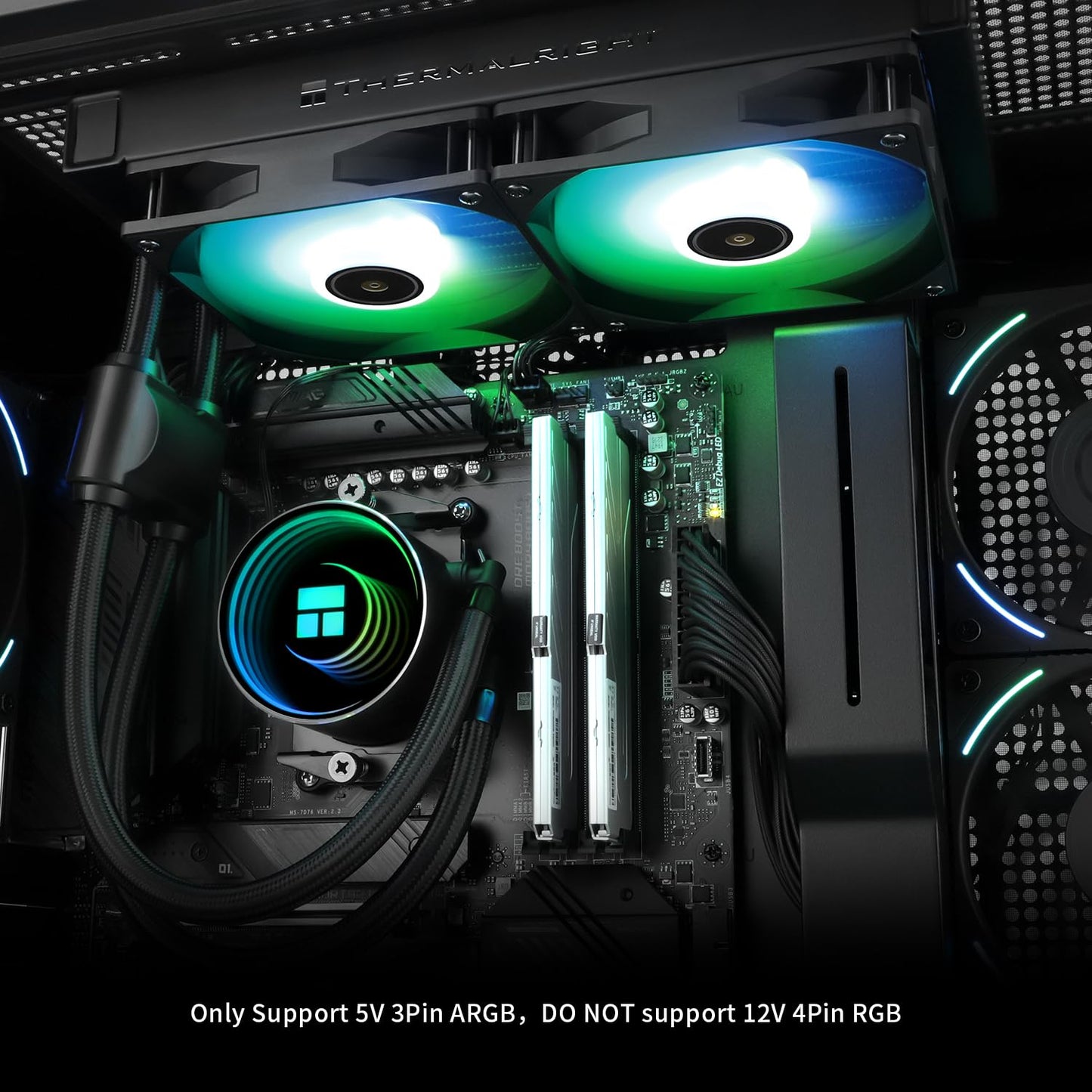 Frozen 240 V2 Cooler,240Black AMD/AM4 AM5,Intel 1700/1150/1151/1200/2011 Thermalright Notte Black ARGB Water Cooling