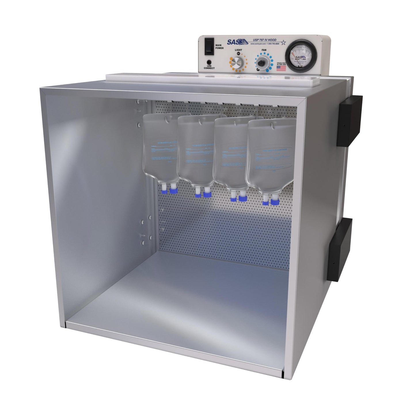 USP 797 IV Hood – 17” Laminar Flow Workbench for Advance Spiking and Preparing IV Bags – ISO Class 5 Cleanroom & USP 797 Certified – Horizontal Unidirectional Airflow