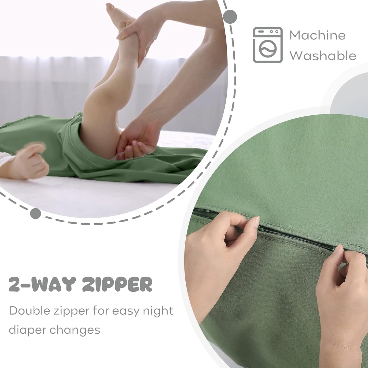 Yoofoss Baby Sleep Sack - 100% Organic Cotton Wearable Blanket for 6-12 Months | 3-Pack Soft Lightweight Design