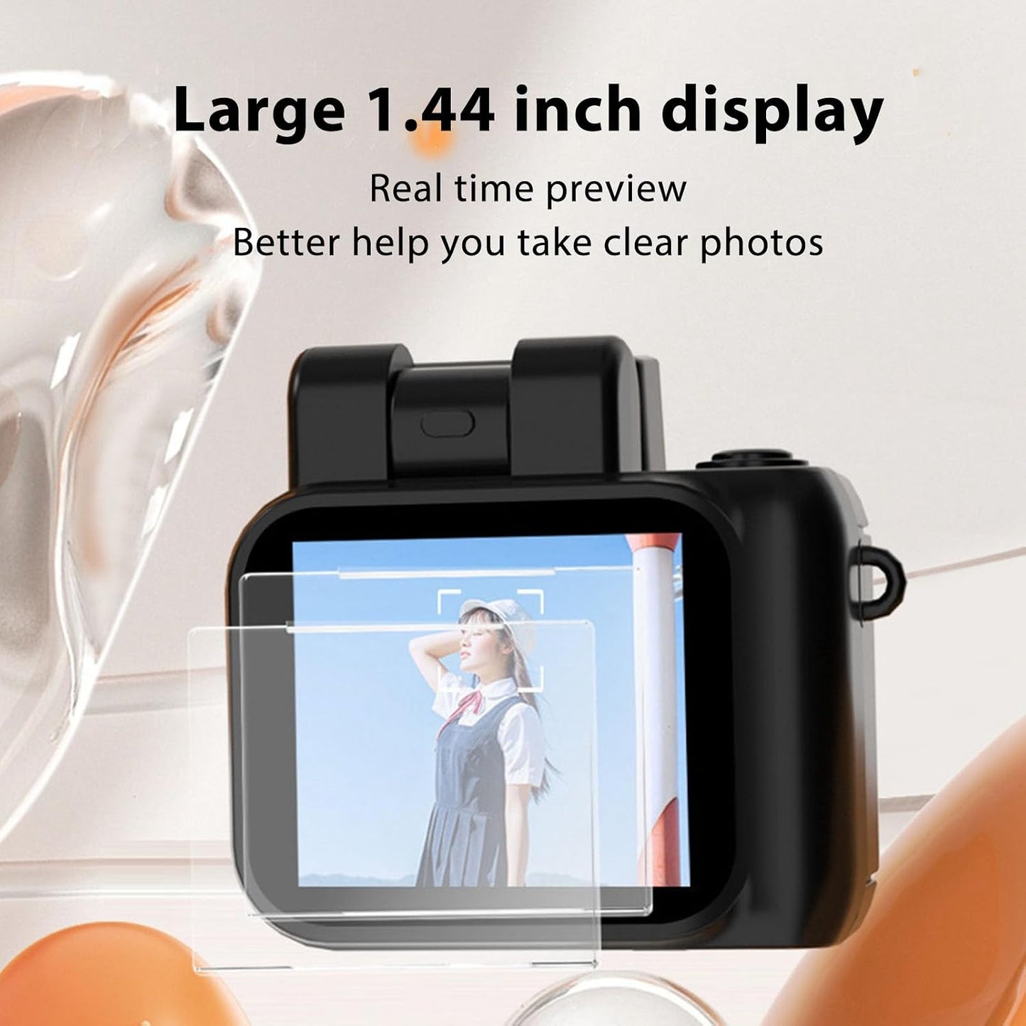 Dpofirs 1080P 1.44in 180mAh Small DV Camera, HD Thumb Camera with Color Screen, Video Recorder with Battery