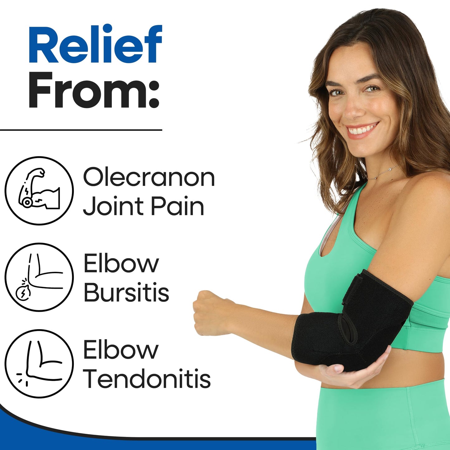 Soft Elbow Pad For Bursitis & Elbow Tendonitis Relief Wrap | Padded Compression Sleeve for Bursitis | Tendonitis Relief Wrap Pads | Tennis Elbows Brace for Women Men | Arm Cushion Brace | Large / XL